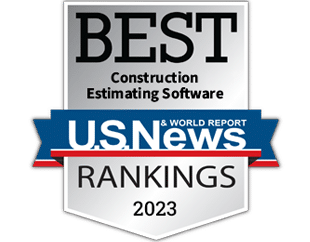 Badge for US News 'Best Construction Estimating Software 2023